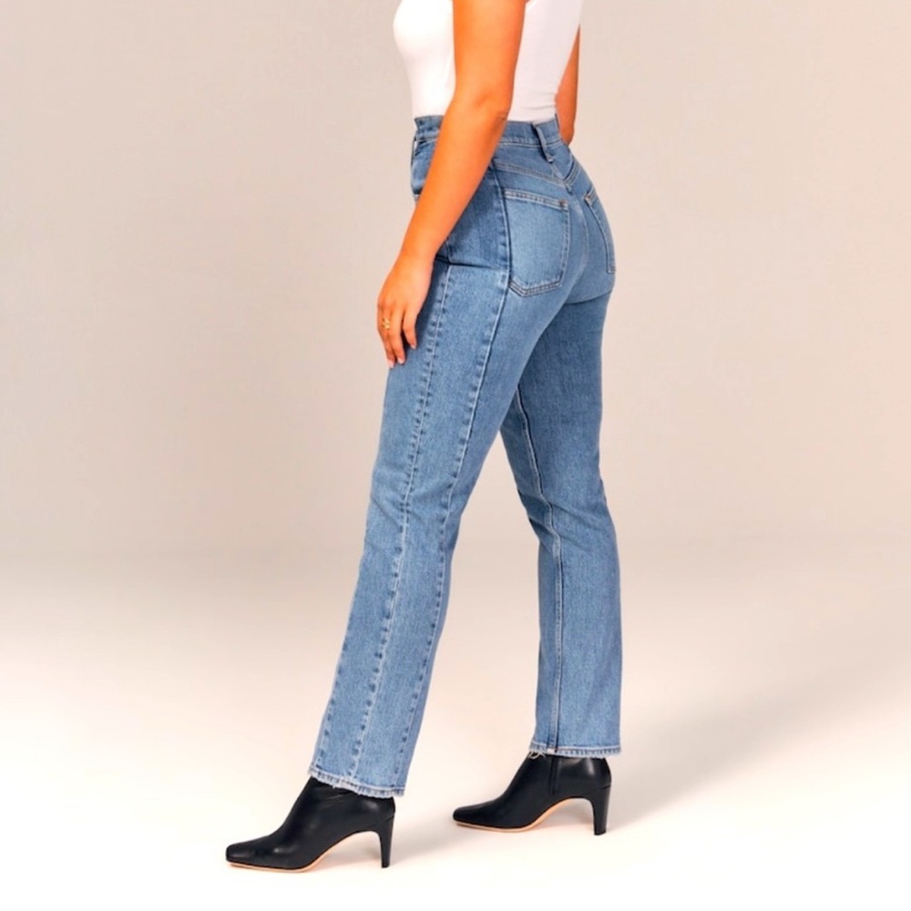 Abercrombie 90s ultra high rise patchwork jeans
